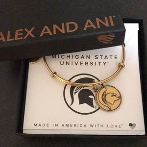 Alex and Ani Gold Michigan State Bracelette